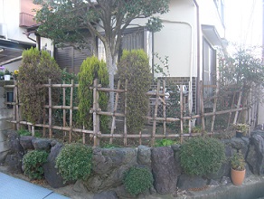四ツ目垣撤去　宇治市個人邸