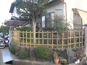 四ツ目垣設置　宇治市個人邸